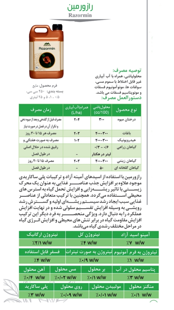 کود رازورمین آتلانتیکا اسپانیا کود ریشه زایی رازورمین 