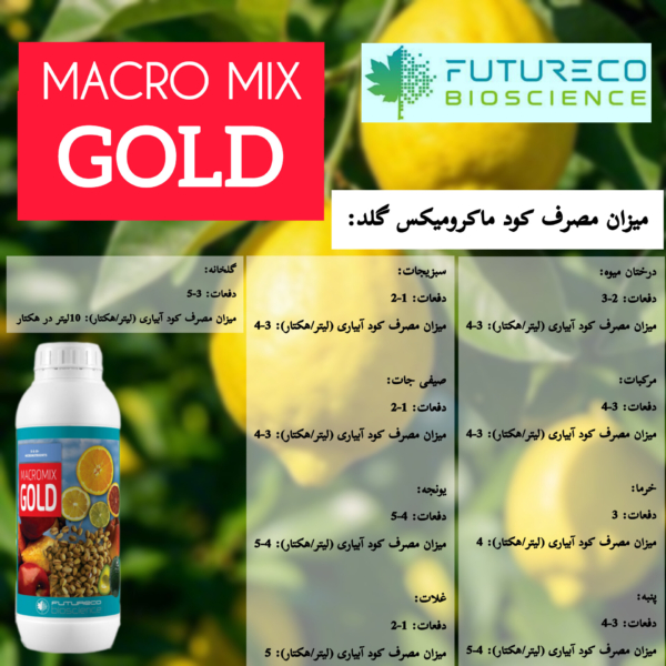 میزان مصرف کود ماکرومیکس گلد فیوچراکو اسپانیا