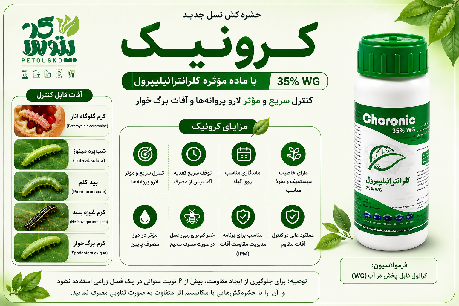 خرید حشره کش کرونیک سرای سپند (کلرانترانیلیپرول 35% WG - تصویر 2